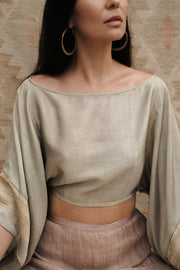 Yuna Shirt (Banana Silk Edition) – Handwoven Raw Silk Shirt